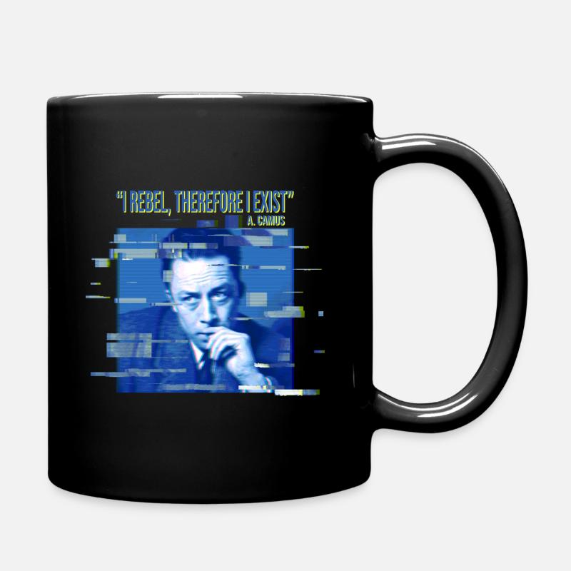 Je me rebelle, donc j’existe. Albert Camus - Mug uni - noir