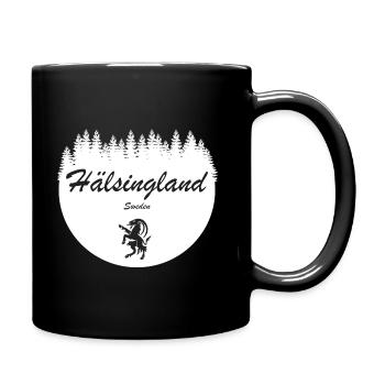 Hälsingland Suède Autocollants de vacances Bock - Mug uni - noir - Droite