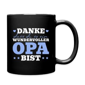 Großvater Dankeschön Opa - Tasse einfarbig - Schwarz - Rechts