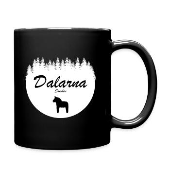 Dalarna Dalapferd Schweden Urlaub Aufkleber Norden - Tasse einfarbig - Schwarz - Rechts