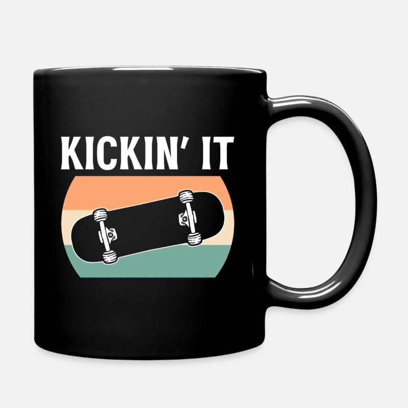 Kickin It Profi-Skater - Tasse einfarbig - Schwarz