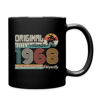 Juli 1968 Geburtstag Juli 1968 Geschenk - Tasse einfarbig - Schwarz - Rechts