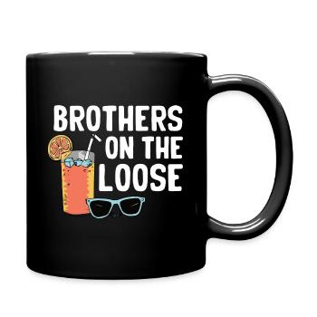 Brothers On The Loose Sibling Journey - Full Colour Mug - black - Right