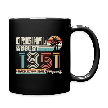 August 1951 anniversaire August 1951 cadeau - Mug uni - noir - Droite