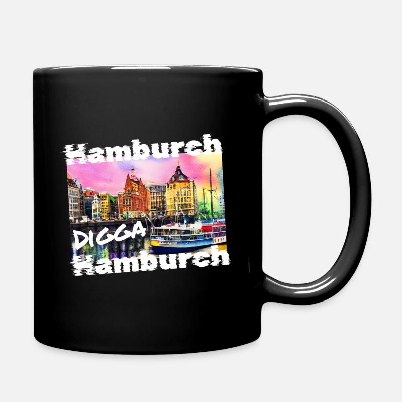 Hamburg Digga coole Hansestadt Hamburch Graffiti - Tasse einfarbig - Schwarz