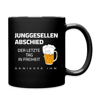 Bachelor Party - Last Day in Freedom - Full Colour Mug - black - Right
