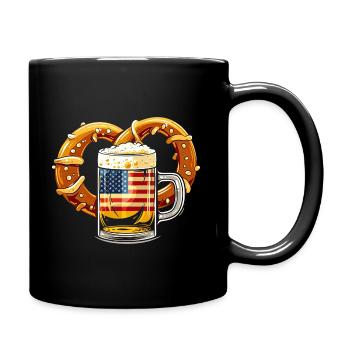 Bier Amerikanische Herkunft Deutsch - Tasse einfarbig - Schwarz - Rechts