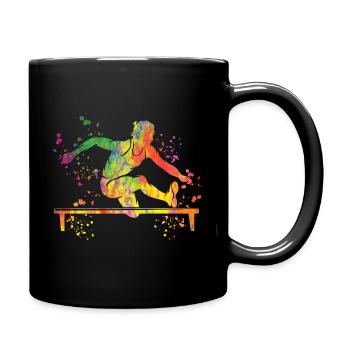 Course de haies Course d’obstacles Courses de haies pour enfants - Mug uni - noir - Droite