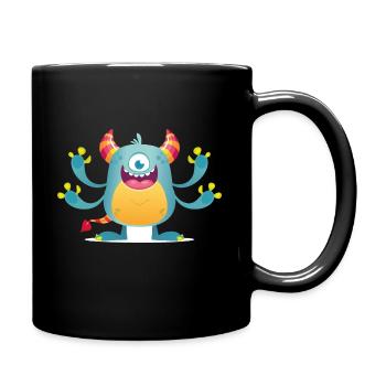 Monster-Spaß für jeden Tag - Tasse einfarbig - Schwarz - Rechts