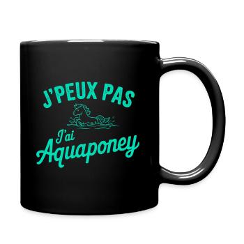 T-Shirt Ich kann kein Aquapony haben - Tasse einfarbig - Schwarz - Rechts