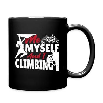 Bouldern klettern Felsklettern Climber Climbing - Tasse einfarbig - Schwarz - Rechts