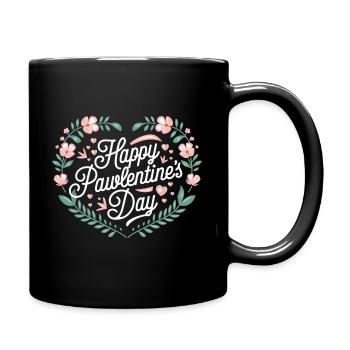 Happy Pawlentine's Day | Gift for Dog Fans - Full Colour Mug - black - Right