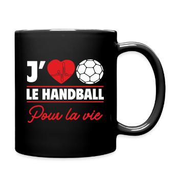 j aime le handball pour la vie,Handball,Sport - Mug uni - noir - Droite