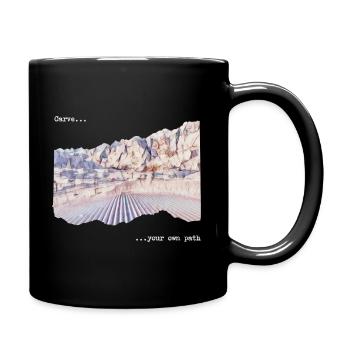 Bahnen Sie sich Ihren eigenen Weg - Ski Alpin - Tasse einfarbig - Schwarz - Rechts
