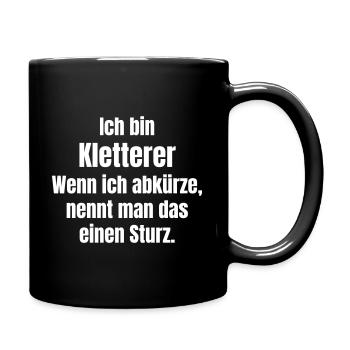 Kletterer - Tasse einfarbig - Schwarz - Rechts