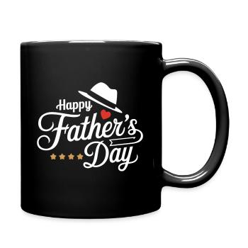 Cadeau de fête des pères avec chapeau - Mug uni - noir - Droite