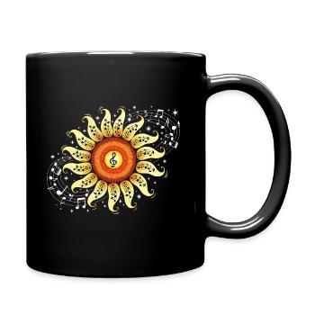 Note Musicale Fleur Musique Femme - Mug uni - noir - Droite