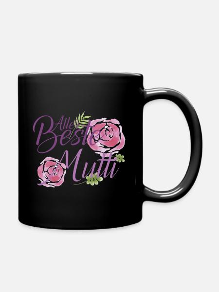 Allerbeste Mutti - Tasse einfarbig - Schwarz