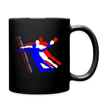 Handball Triple Silhouette - Full Colour Mug - black - Right