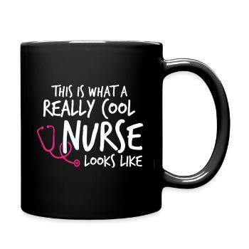 Infirmière vraiment cool ressemble - Mug uni - noir - Droite