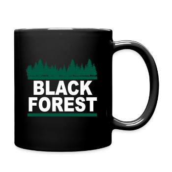 Black Forest Natur Wandern Hiking - Tasse einfarbig - Schwarz - Rechts