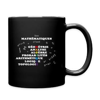 Les mathématiques c'est magique - Mug uni - noir - Droite