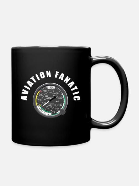 Luftfahrt fanatic - Tasse einfarbig - Schwarz