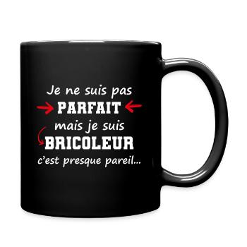 I'm not perfect, but I'm a handyman - Full Colour Mug - black - Right