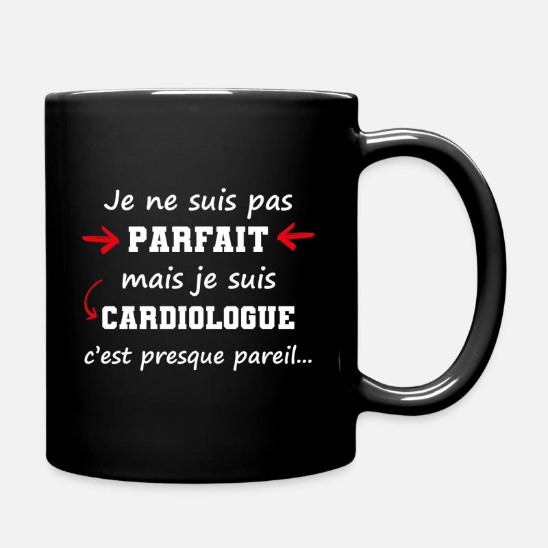 cadeau drôle cardiologue pas parfait - Mug uni - noir