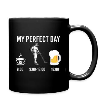My Perfect Day Coffee Metal Detector Beer - Tasse einfarbig - Schwarz - Rechts