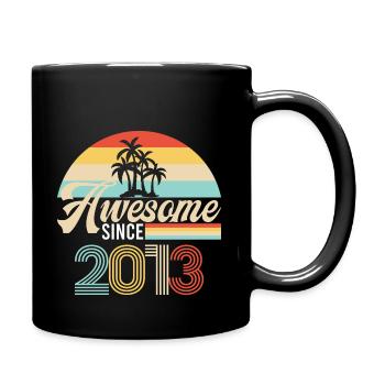 Vintage Awesome Since2013 anniversaire rétro Seashel - Mug uni - noir - Droite