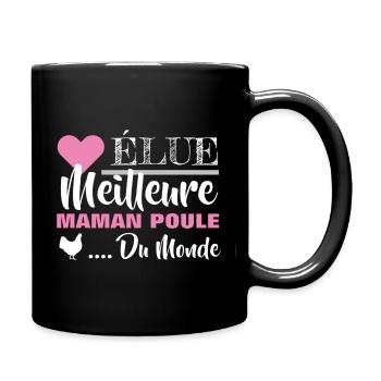 T shirt maman meilleure maman poule humour cadeau - Mug uni - noir - Droite