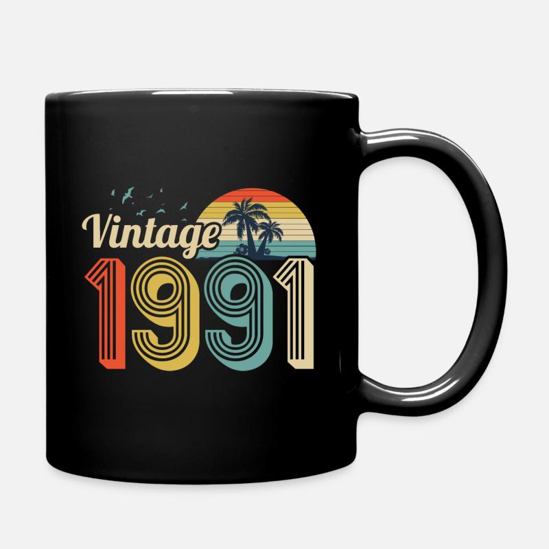 30e anniversaire hommes 2021 Né En 1991 - Mug uni - noir