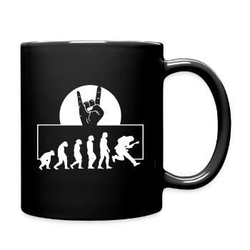 Bassist Gitarrist Evolution Bass Gitarre Geschenk - Tasse einfarbig - Schwarz - Rechts