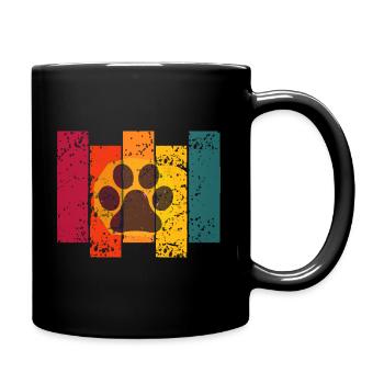 Dog Paw Colorful Dog - Full Colour Mug - black - Right