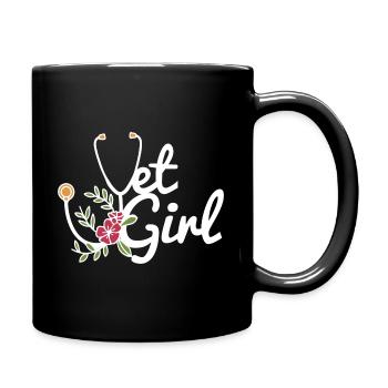 Veterinarian Vet Assistant Vet Tech - Full Colour Mug - black - Right