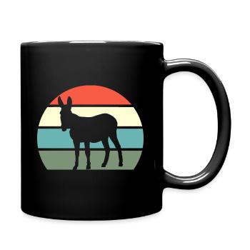 L’âne - Mug uni - noir - Droite