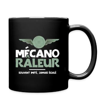 Mécano râleur cadeau drôle garagiste mécanique - Mug uni - noir - Droite