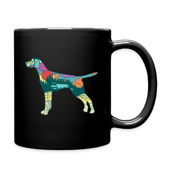 Deutsch Kurzhaar Zeiger Liebe Schöne Natur - Tasse einfarbig - Schwarz - Rechts