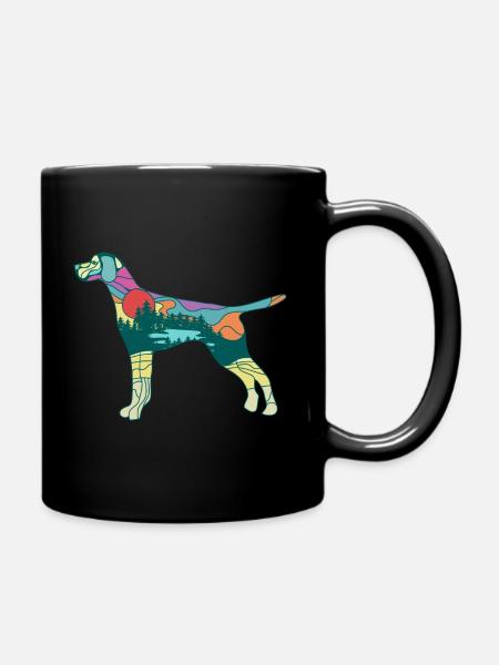 Deutsch Kurzhaar Zeiger Liebe Schöne Natur - Tasse einfarbig - Schwarz