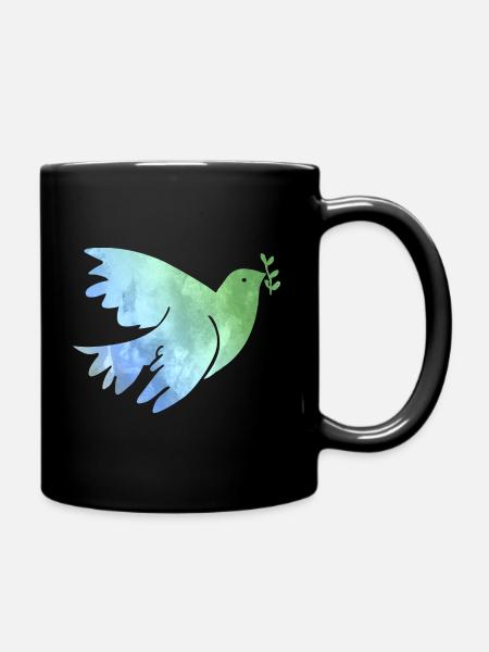 Peace Dove Peace Peace World Peace Love - Full Colour Mug - black