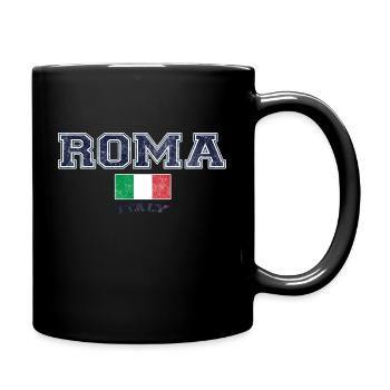 Rom, Italien, Ich liebe Rom, Urlaub, Stadt - Tasse einfarbig - Schwarz - Rechts