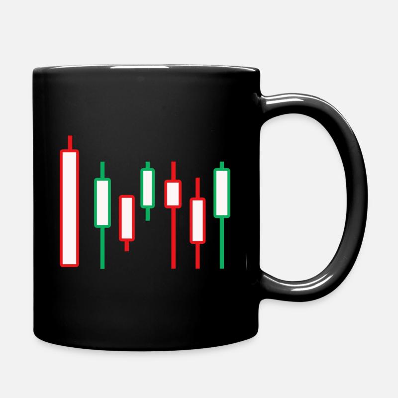 Börse Währung Wall Street Trader Forex - Tasse einfarbig - Schwarz