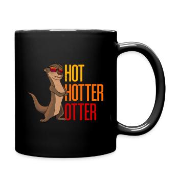 Hot Hotter Otter - Full Colour Mug - black - Right