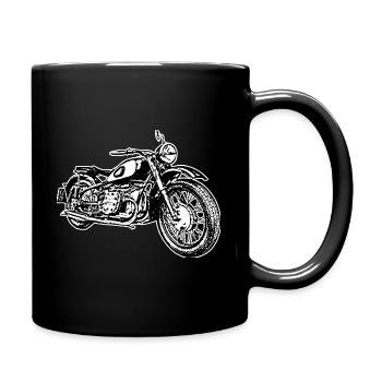 Mofa Moped Gespann Ural Ostalgie DDR mofa DDR Mope - Tasse einfarbig - Schwarz - Rechts