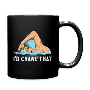 Schwimmen Spruch für einen Schwimmer - Tasse einfarbig - Schwarz - Rechts