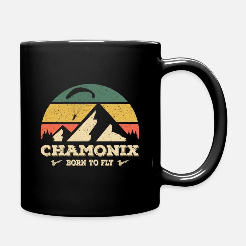 Chamonix Born To Fly Paragliding and Skydiving - Tasse einfarbig - Schwarz