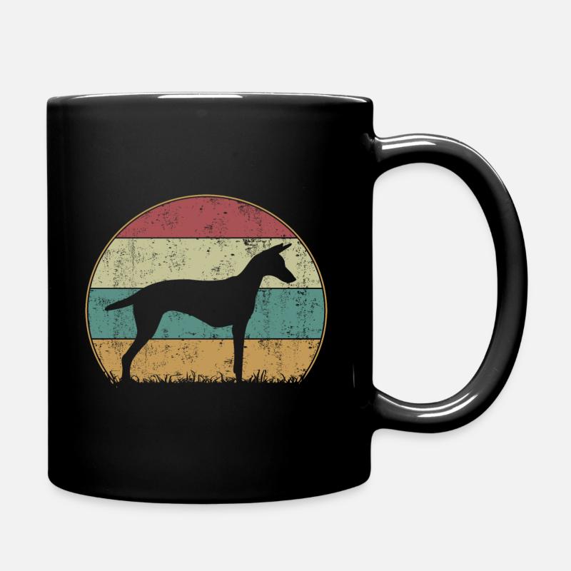 Podenco Canario Vintage - Full Colour Mug - black