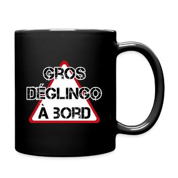gros déglingo sticker voiture marrant - Mug uni - noir - Droite