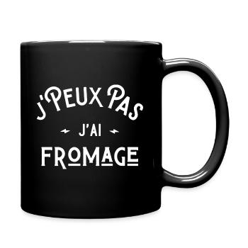 je peux pas j'ai fromage cadeau citation humour - Mug uni - noir - Droite